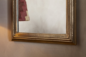 Yamuna Rectangular Mirror - Aged Antique Brass