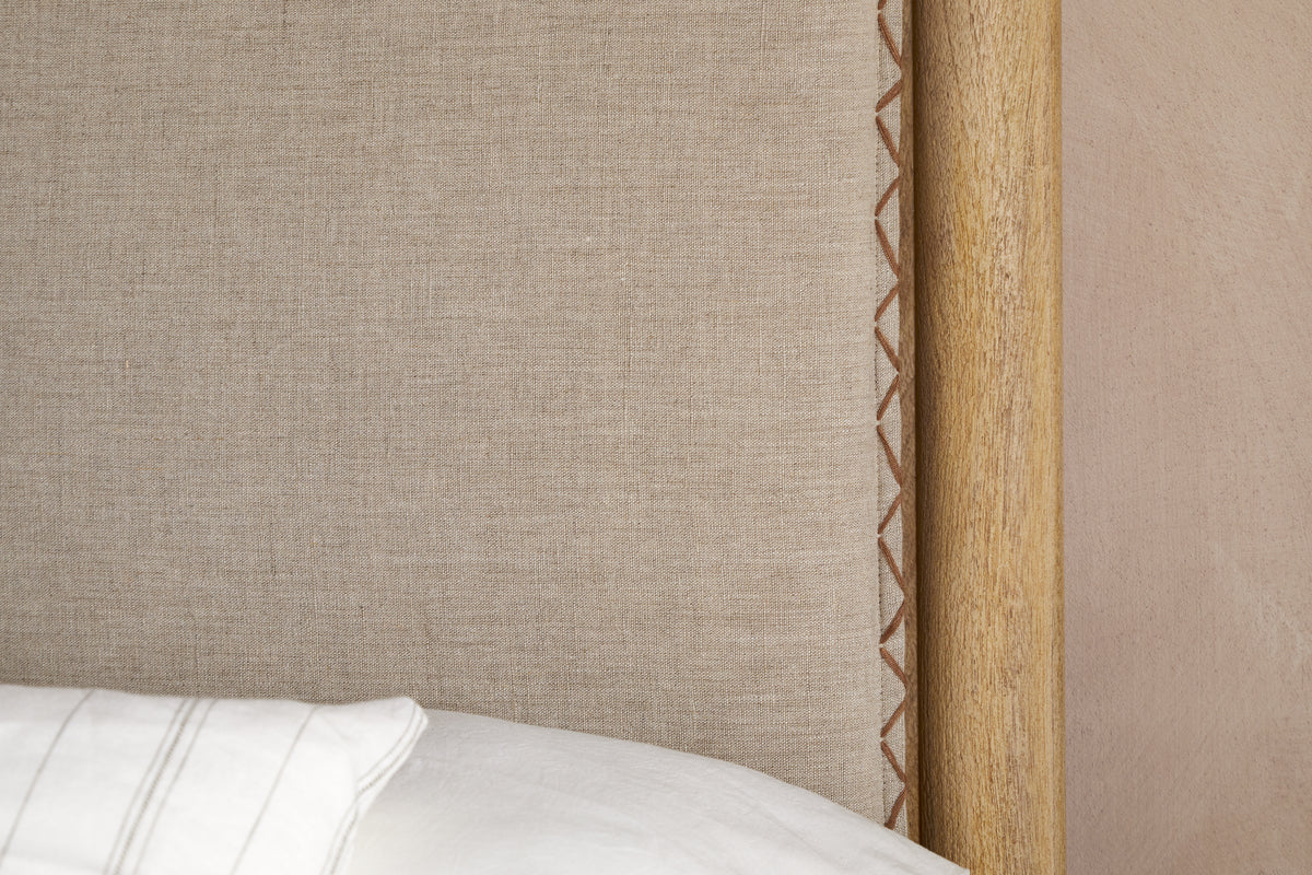 Sri Mango Wood Bed - Natural