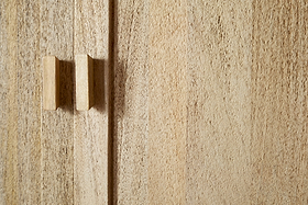 Sri Mango Wood Wardrobe - Natural-BEDROOM FURNITURE-Nkuku