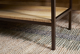 Sanja Cotton Upholstered Bench - Charcoal & Natural-SEATING-Nkuku