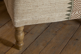 Zairya Jute & Cotton Armchair - Natural & Rust-SEATING-Nkuku