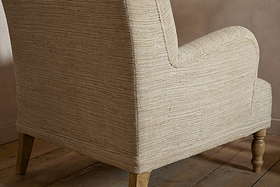 Zairya Jute & Cotton Armchair - Natural & Rust-SEATING-Nkuku