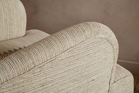 Zairya Jute & Cotton Armchair - Natural & Rust-SEATING-Nkuku