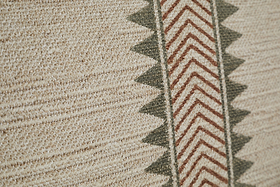 Zairya Jute & Cotton Armchair - Natural & Rust-SEATING-Nkuku