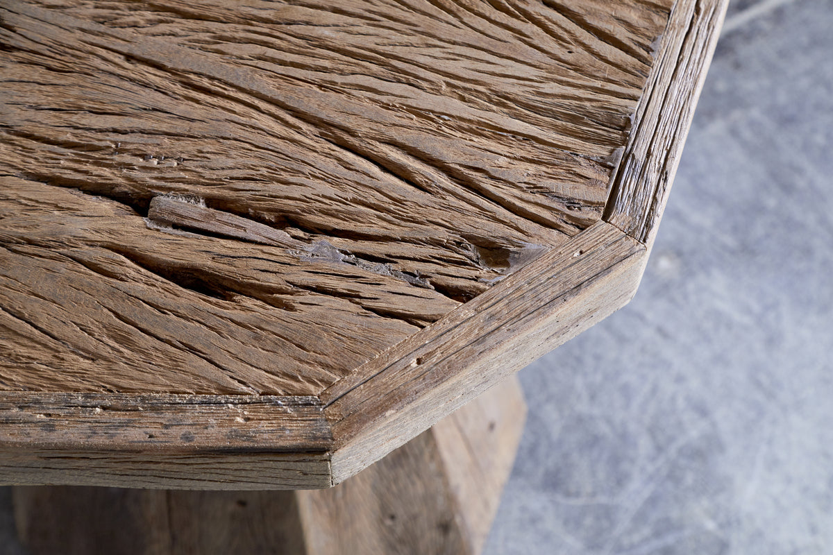 Juhi Reclaimed Wood Side Table - Natural-TABLES-Nkuku