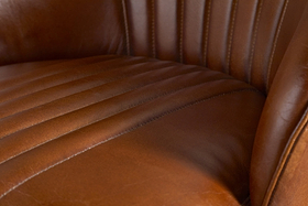 Lal Leather Swivel Counter Chair - Aged Tan-SEATING-Nkuku