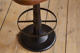 Lal Leather Swivel Counter Chair - Aged Tan-SEATING-Nkuku