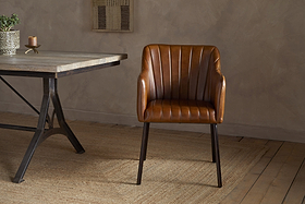 Lal Leather Armchair - Aged Tan