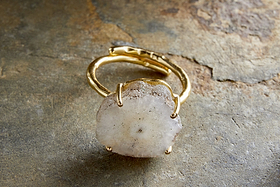 Dveep Solar Quartz Ring - Neutral-GIFTING-Nkuku