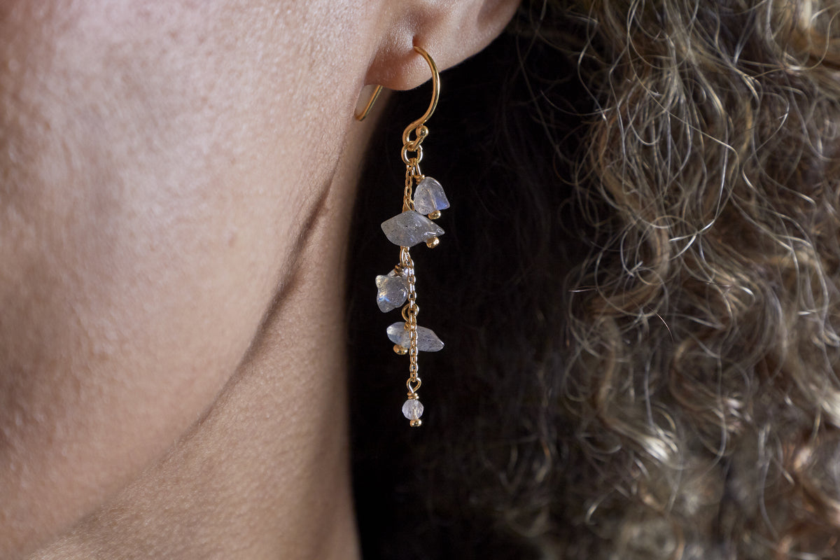 Jaradi Labradorite Earrings - Gold-GIFTING-Nkuku