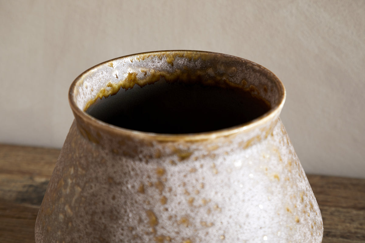 Agua Vase - Brown-VASES & PLANTERS-Nkuku