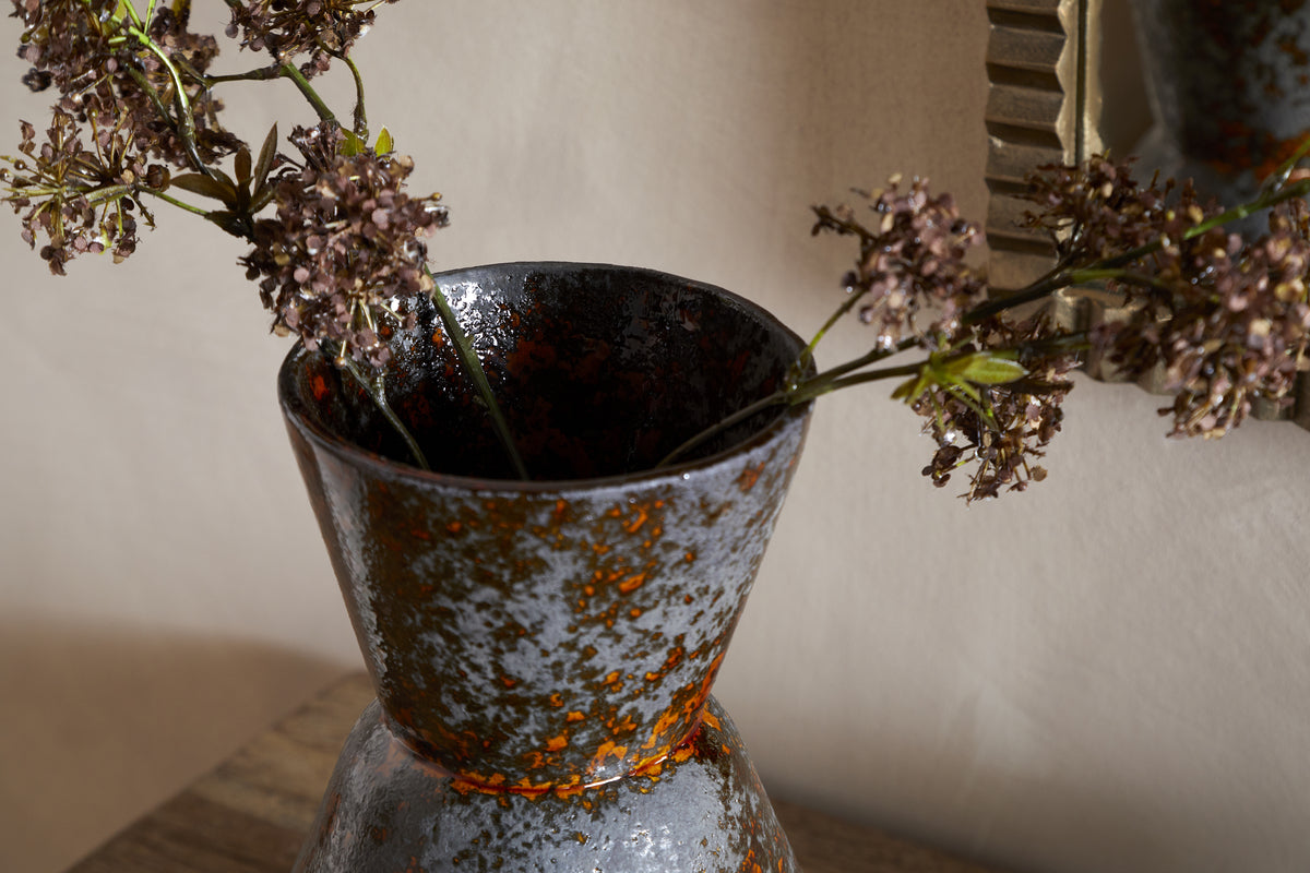 Brija Vase - Brown-VASES & PLANTERS-Nkuku