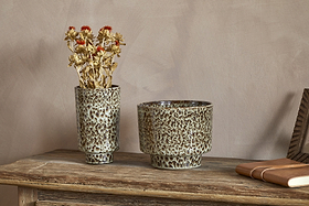 Uzuri Vase - Brown - Tall-VASES & PLANTERS-Nkuku