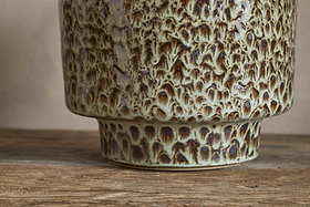 Uzuri Vase - Brown - Tall-VASES & PLANTERS-Nkuku