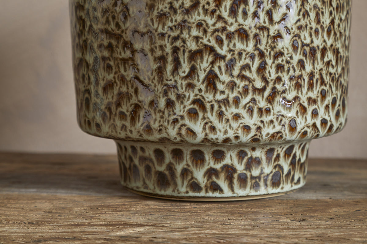 Uzuri Vase - Brown - Tall-VASES & PLANTERS-Nkuku