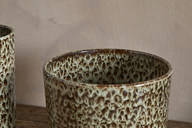 Uzuri Vase - Brown - Tall-VASES & PLANTERS-Nkuku