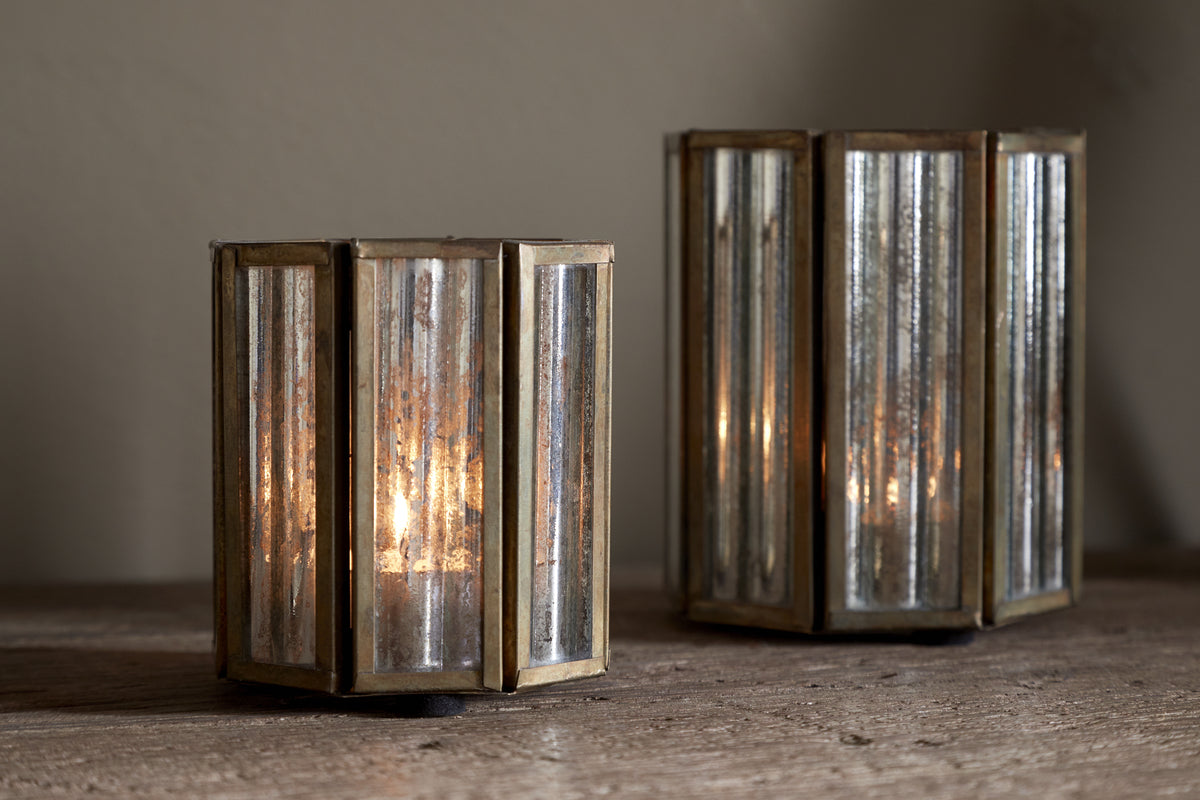 Tyma Tealight Holder - Brass-CANDLES HOLDERS & LANTERNS-Nkuku