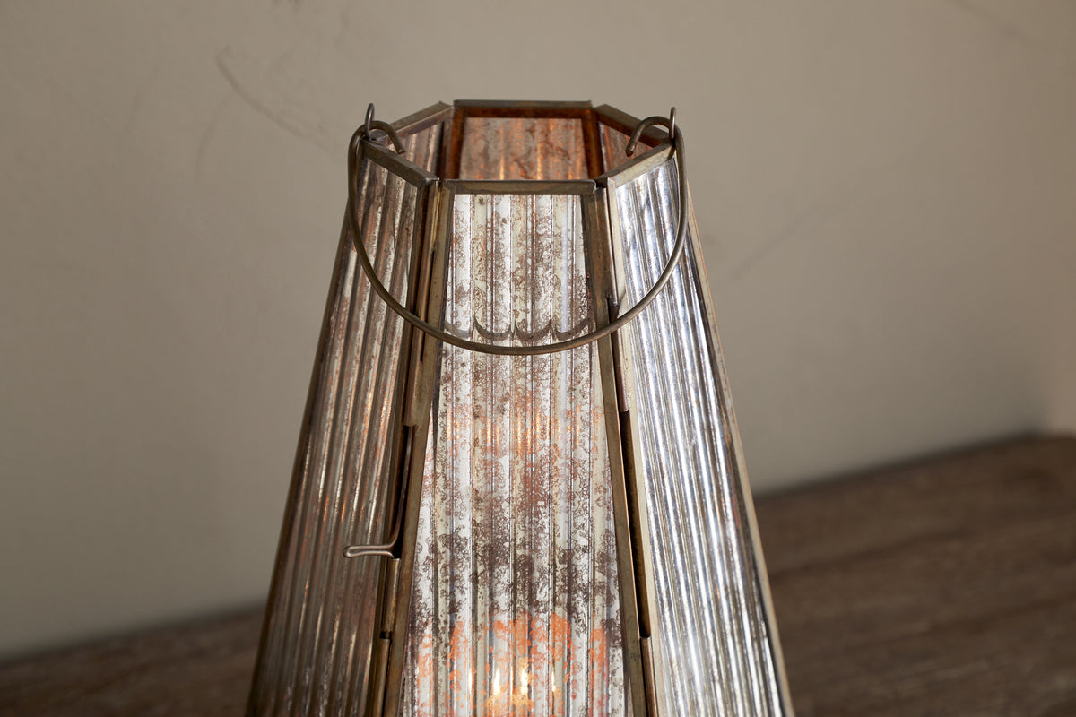 Igbo Lantern - Brass & Clear-CANDLES HOLDERS & LANTERNS-Nkuku