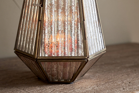 Igbo Lantern - Brass & Clear-CANDLES HOLDERS & LANTERNS-Nkuku