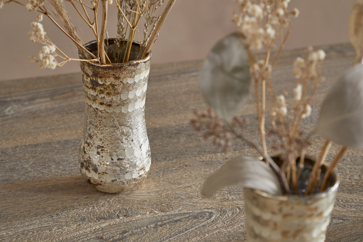 Rumi Mini Vases - Silver Rust - (Set of 3)-VASES & PLANTERS-Nkuku