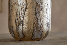 Hamira Vase - Silver Rust-VASES & PLANTERS-Nkuku
