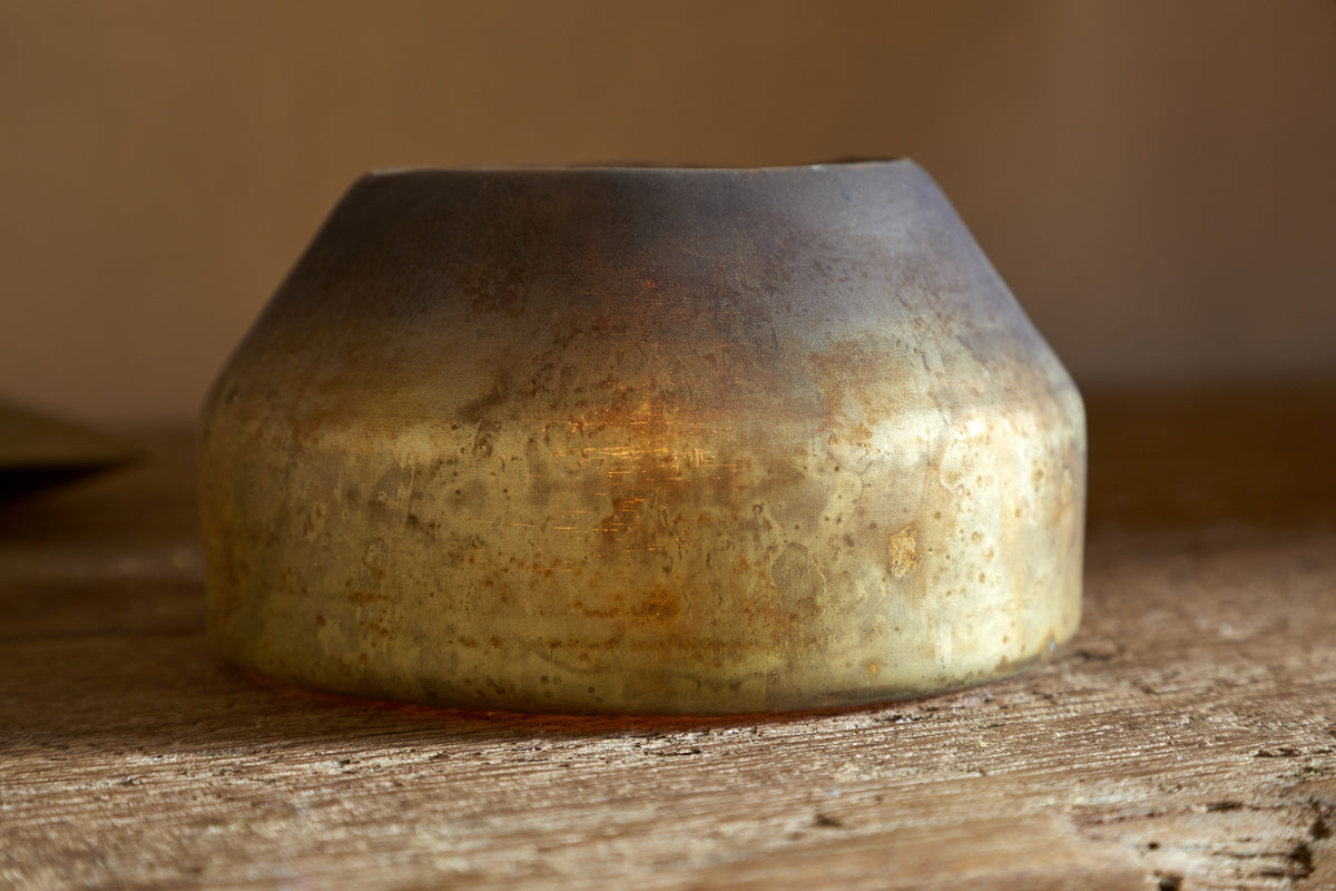 Singal Candle Holder - Green Smoke-CANDLES HOLDERS & LANTERNS-Nkuku