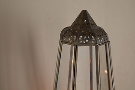 Nyiruan Lantern - Brass & Clear-CANDLES HOLDERS & LANTERNS-Nkuku