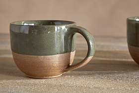 Mali Coffee Mug - Forest Green - (Set of 2)-TABLEWARE-Nkuku