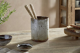 Cam Utensil Holder - Mocha-KITCHEN STORAGE & UTILITY-Nkuku