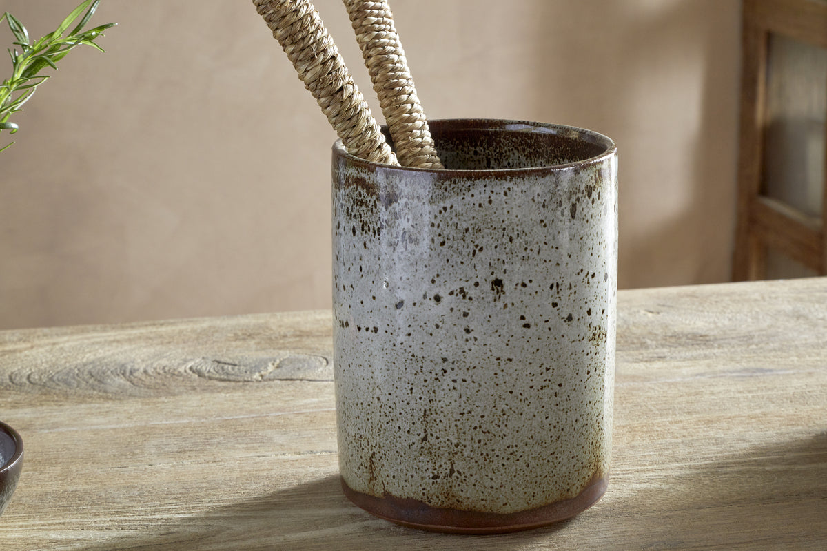 Cam Utensil Holder - Mocha-KITCHEN STORAGE & UTILITY-Nkuku
