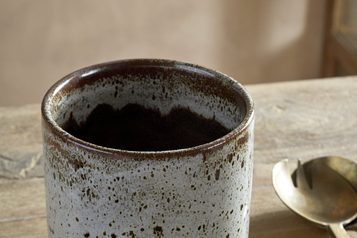 Cam Utensil Holder - Mocha-KITCHEN STORAGE & UTILITY-Nkuku