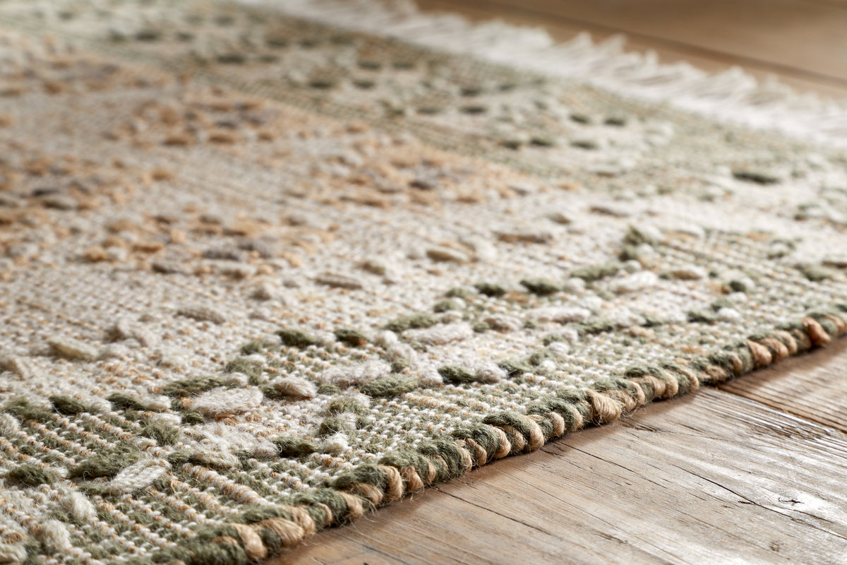 Erin Wool & Jute Rug - Natural & Grey - 150 x 240cm-RUGS-Nkuku