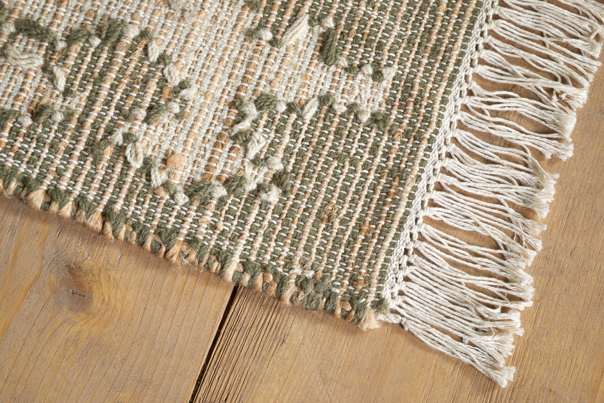 Erin Wool & Jute Rug - Natural & Grey - 150 x 240cm-RUGS-Nkuku