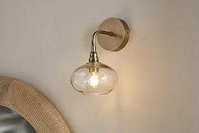 Otoro Recycled Glass Wall Light - Clear-LIGHTS-Nkuku