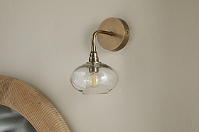 Otoro Recycled Glass Wall Light - Clear-LIGHTS-Nkuku