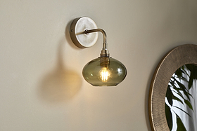 Otoro Recycled Glass Wall Light - Green-LIGHTS-Nkuku