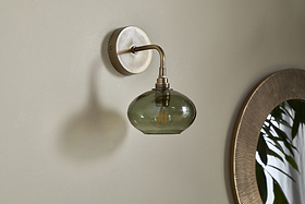 Otoro Recycled Glass Wall Light - Green-LIGHTS-Nkuku