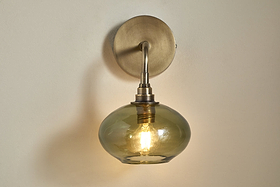 Otoro Recycled Glass Wall Light - Green-LIGHTS-Nkuku