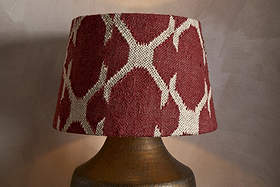 Haadu Jute Kilim Lampshade - Rust & Natural - Large-SHADES-Nkuku