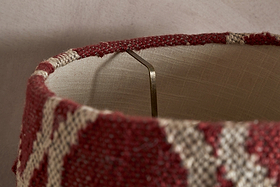 Haadu Jute Kilim Lampshade - Rust & Natural - Large-SHADES-Nkuku