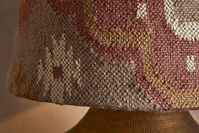Yatra Jute Kilim Lampshade - Rust & Natural - Large-SHADES-Nkuku