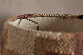 Shanto Jute Kilim Lampshade - Rust & Natural - Medium-SHADES-Nkuku
