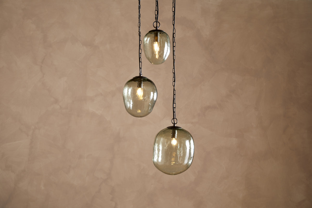Sanvika Organic Cluster Pendant - Green-LIGHTS-Nkuku