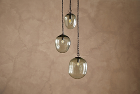 Sanvika Organic Cluster Pendant - Green-LIGHTS-Nkuku