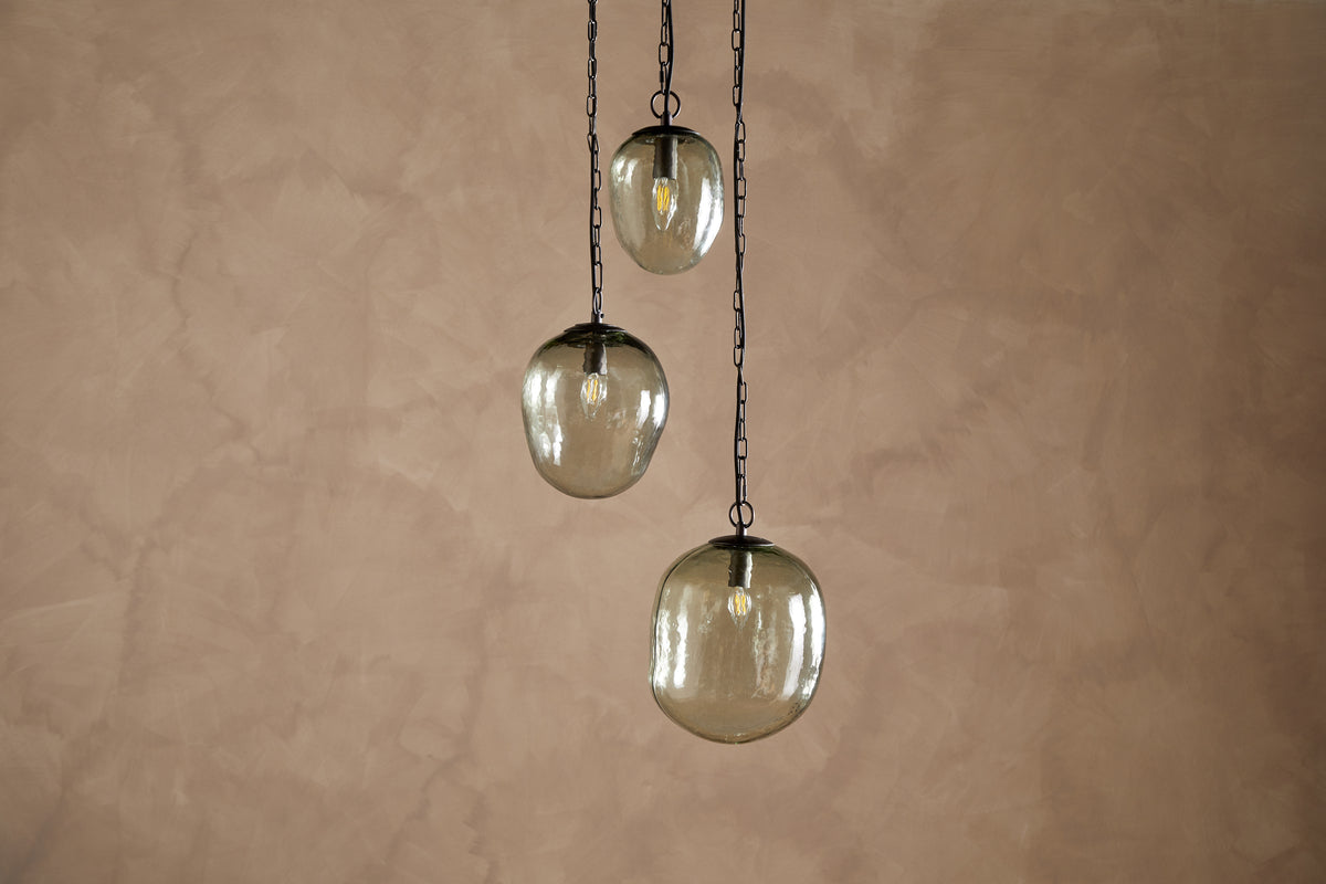 Sanvika Organic Cluster Pendant - Green-LIGHTS-Nkuku