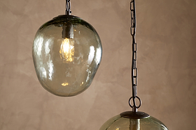 Sanvika Organic Cluster Pendant - Green-LIGHTS-Nkuku