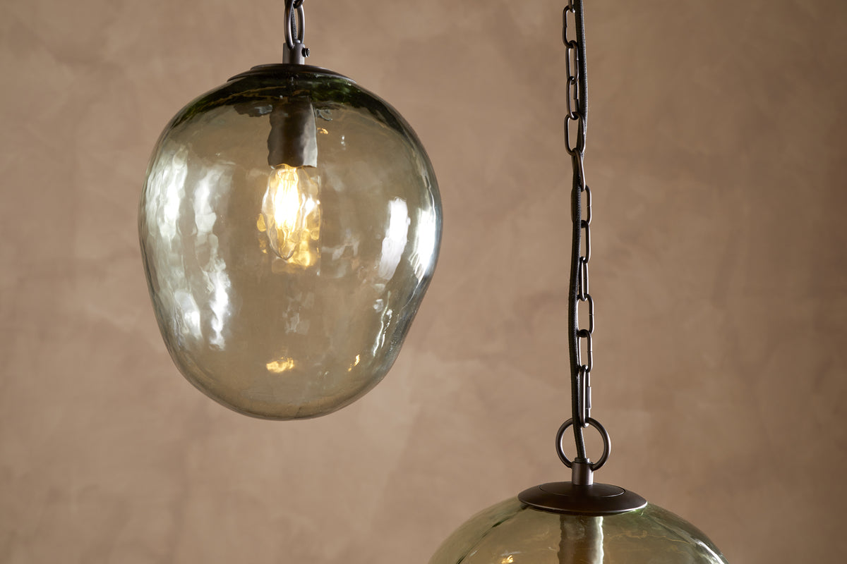 Sanvika Organic Cluster Pendant - Green-LIGHTS-Nkuku