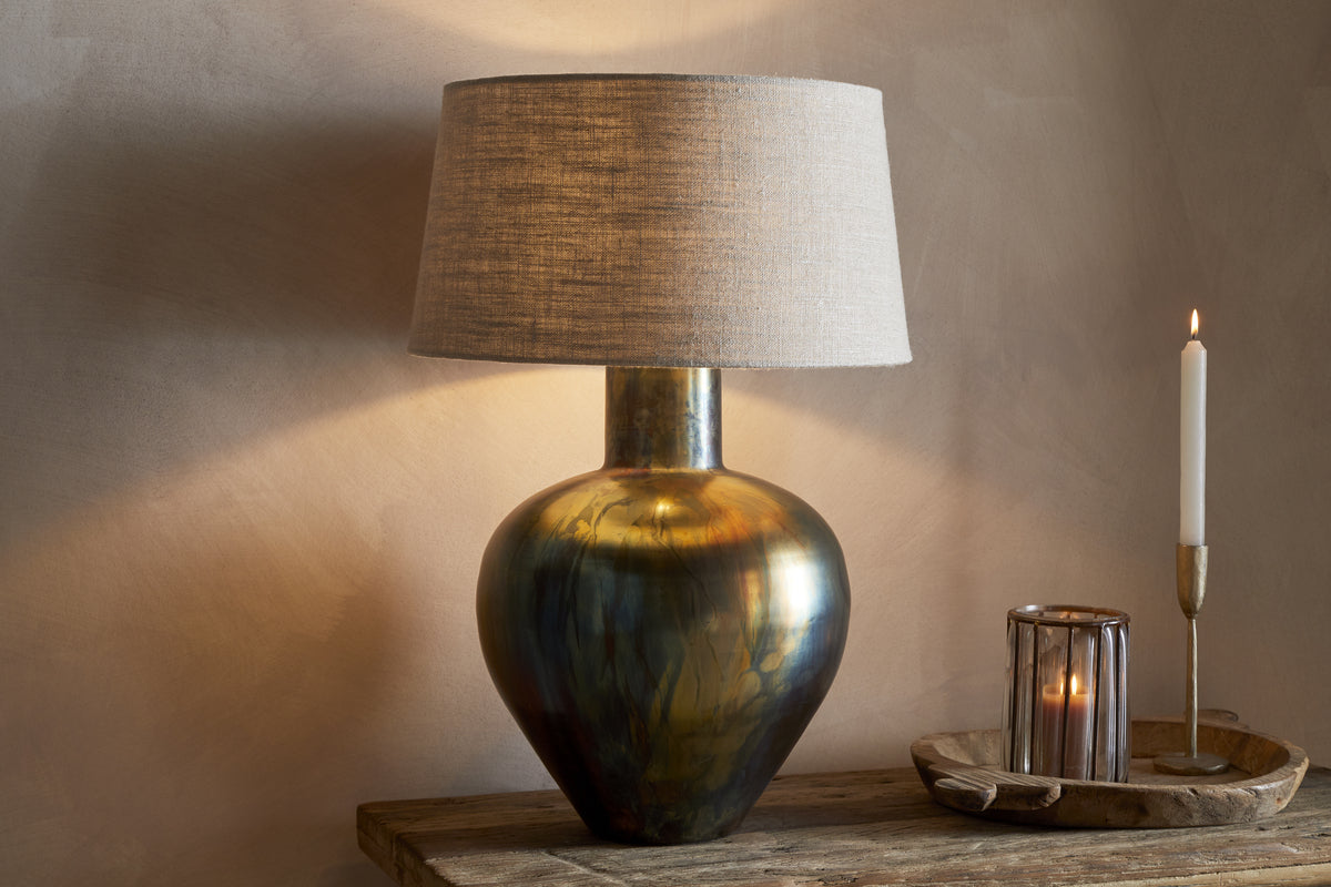 Higala Antique Table Lamp - Burnished Bronze-LAMPS-Nkuku