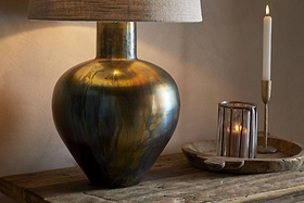 Higala Antique Table Lamp - Burnished Bronze-LAMPS-Nkuku