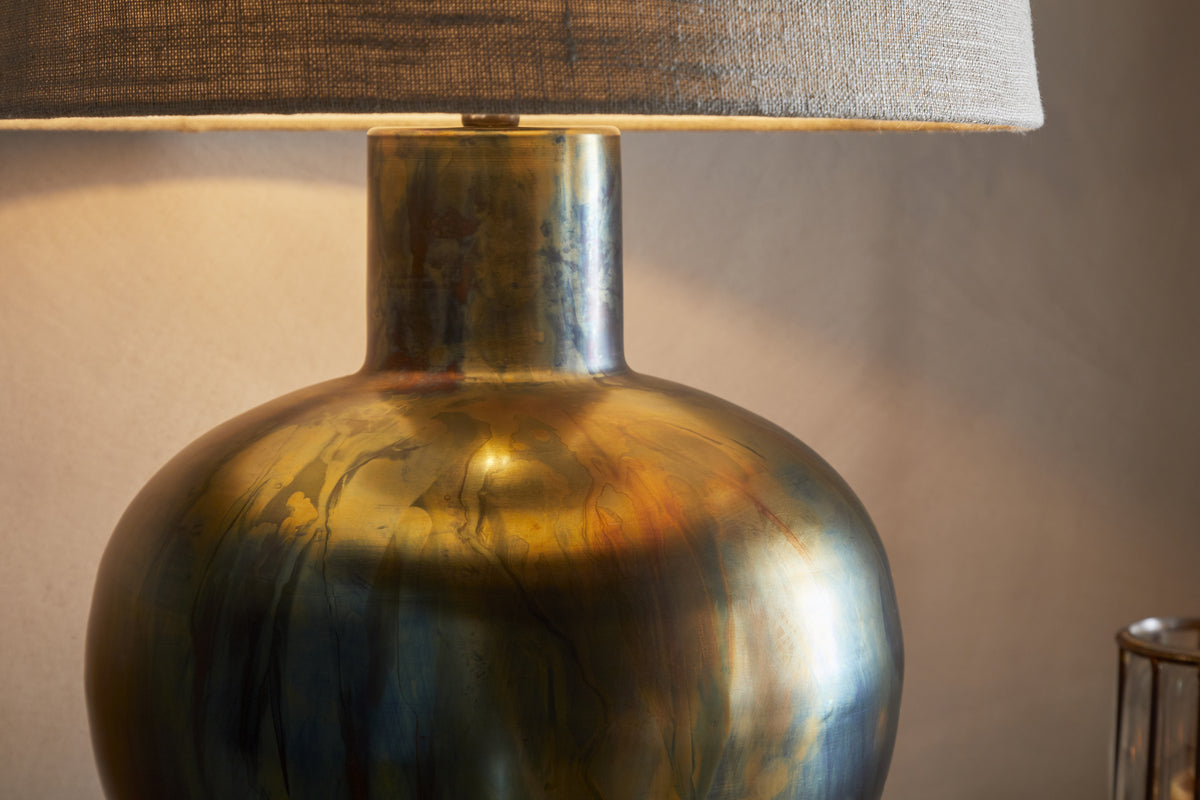 Higala Antique Table Lamp - Burnished Bronze-LAMPS-Nkuku
